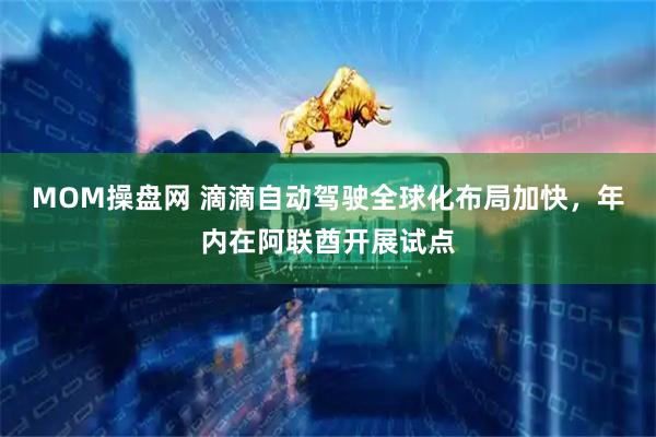 MOM操盘网 滴滴自动驾驶全球化布局加快，年内在阿联酋开展试点
